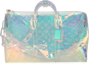 LOUIS VUITTON PRE-LOVED X VIRGIL ABLOH MONOGRAM PVC PRISM KEEPALL BANDOULIèRE 50