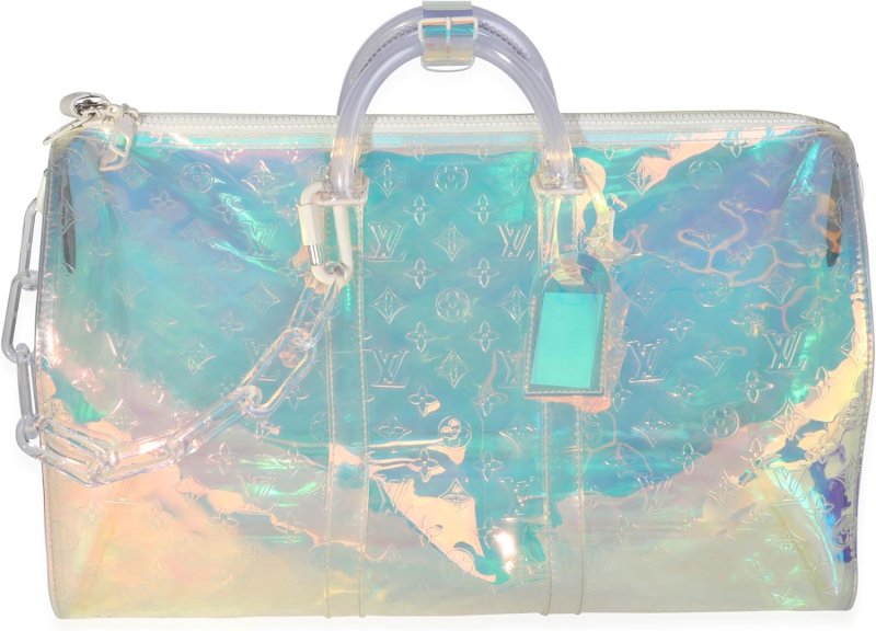 LOUIS VUITTON PRE-LOVED X VIRGIL ABLOH MONOGRAM PVC PRISM KEEPALL BANDOULIèRE 50