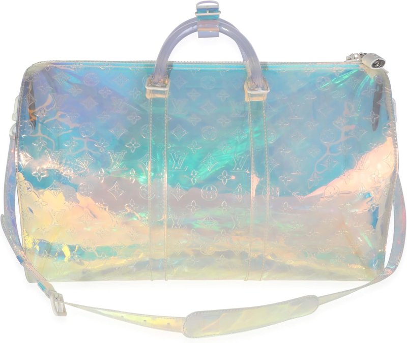 LOUIS VUITTON PRE-LOVED X VIRGIL ABLOH MONOGRAM PVC PRISM KEEPALL BANDOULIèRE 50