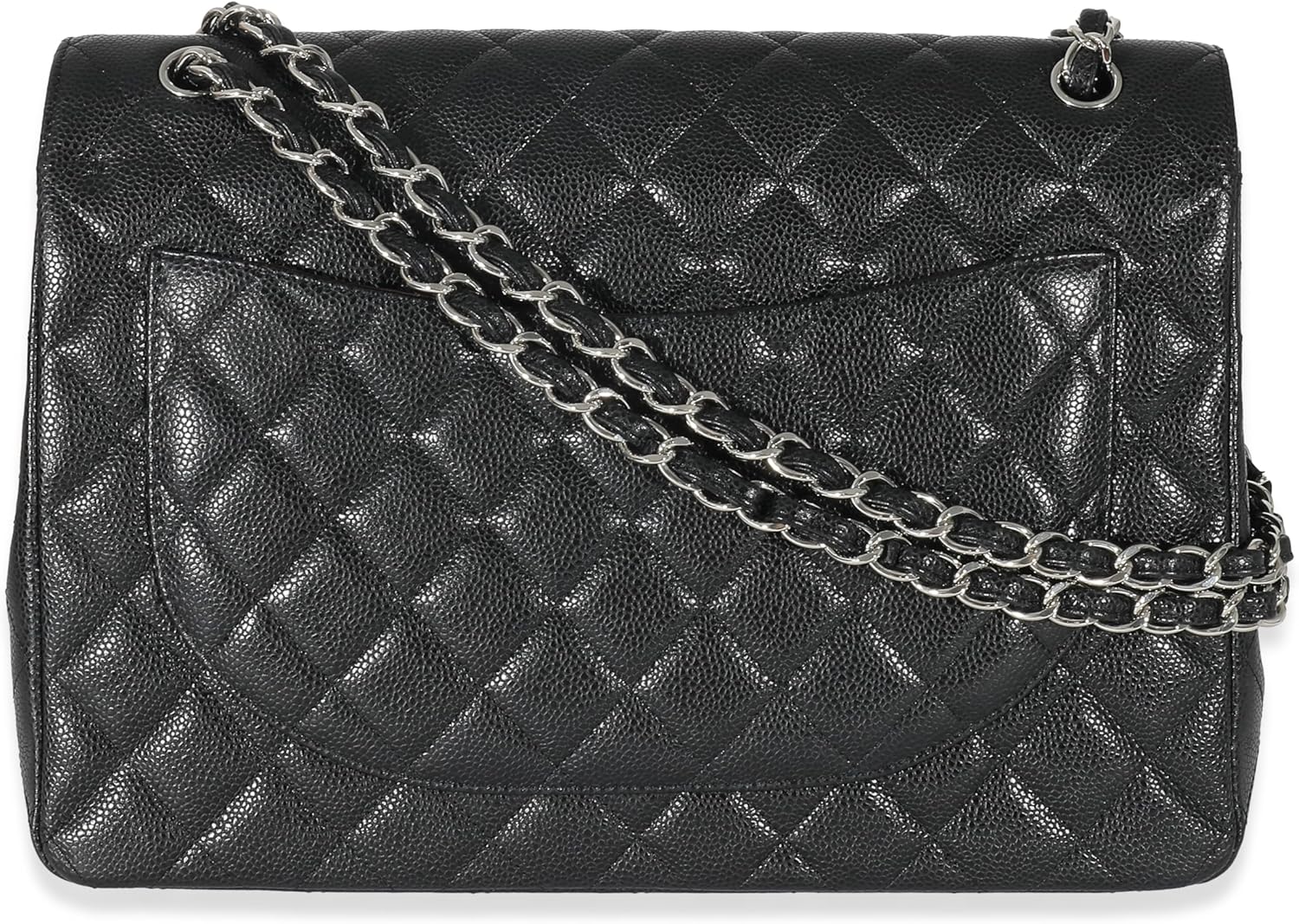 CHANEL PRE-LOVED BLACK QUILTED MAXI DOUBLE FLAP BAG
