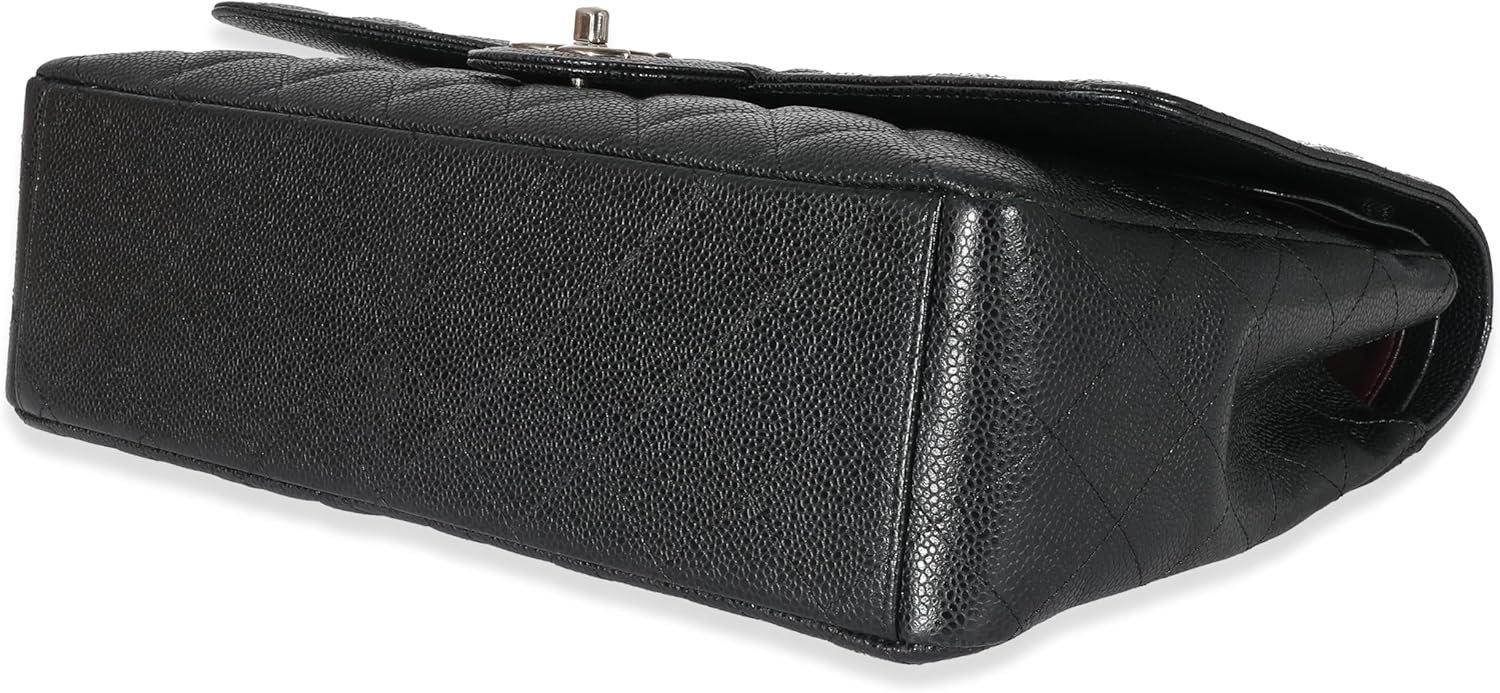 CHANEL PRE-LOVED BLACK QUILTED MAXI DOUBLE FLAP BAG