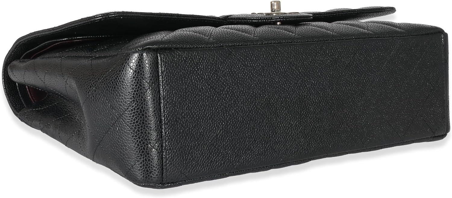 CHANEL PRE-LOVED BLACK QUILTED MAXI DOUBLE FLAP BAG