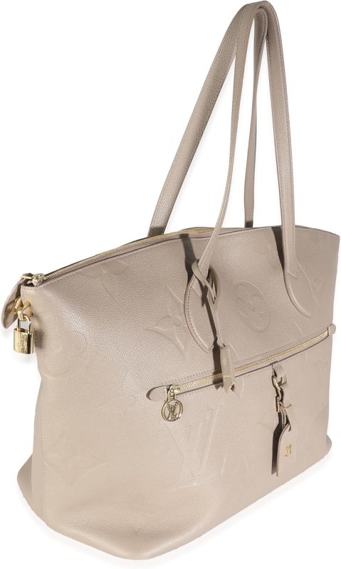 LOUIS VUITTON PRE-LOVED TURTLEDOVE MONOGRAM EMPREINTE TRAVEL BAG