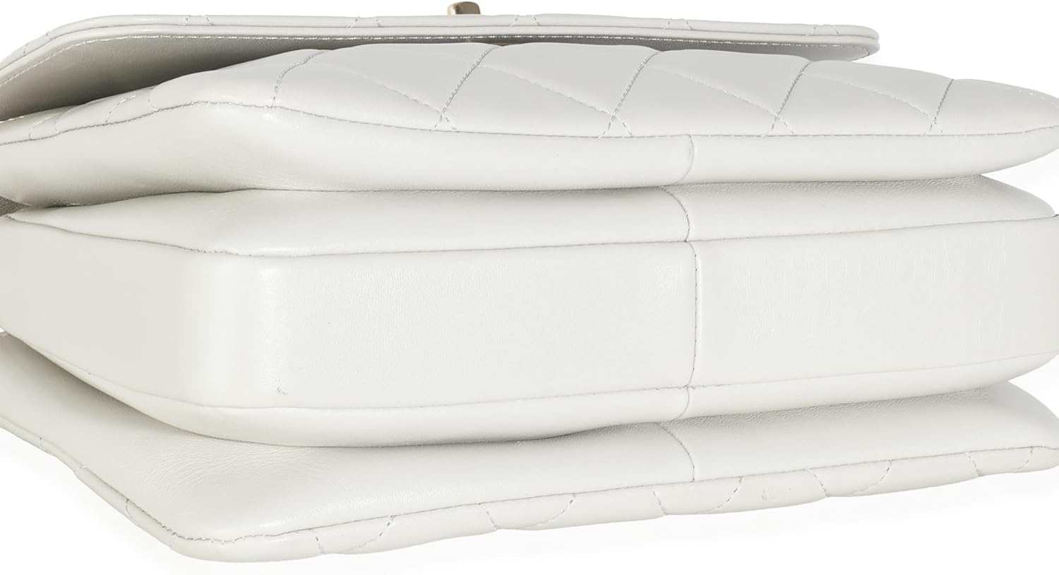 CHANEL PRE-LOVED GREY QUILTED LAMBSKIN SMALL TRENDY CC TOP HANDLE FLAP BAG