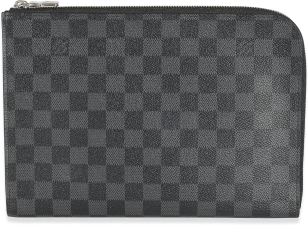 LOUIS VUITTON PRE-LOVED DAMIER GRAPHITE CANVAS POCHETTE JOUR PM