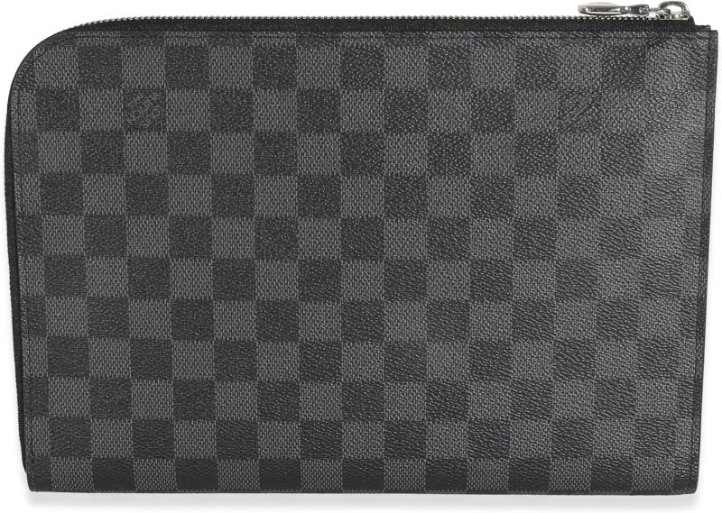 LOUIS VUITTON PRE-LOVED DAMIER GRAPHITE CANVAS POCHETTE JOUR PM