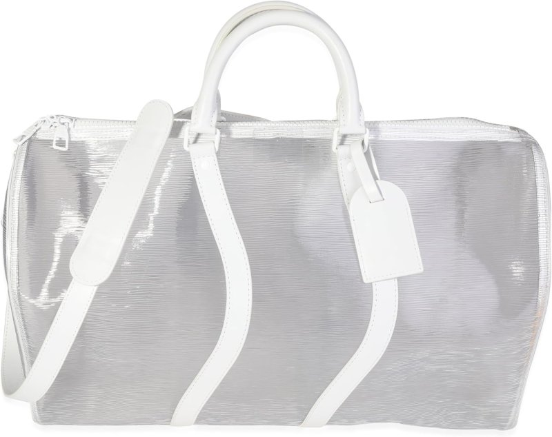 LOUIS VUITTON PRE-LOVED CLEAR EPI PVC WAVY KEEPALL BANDOULIèRE 50