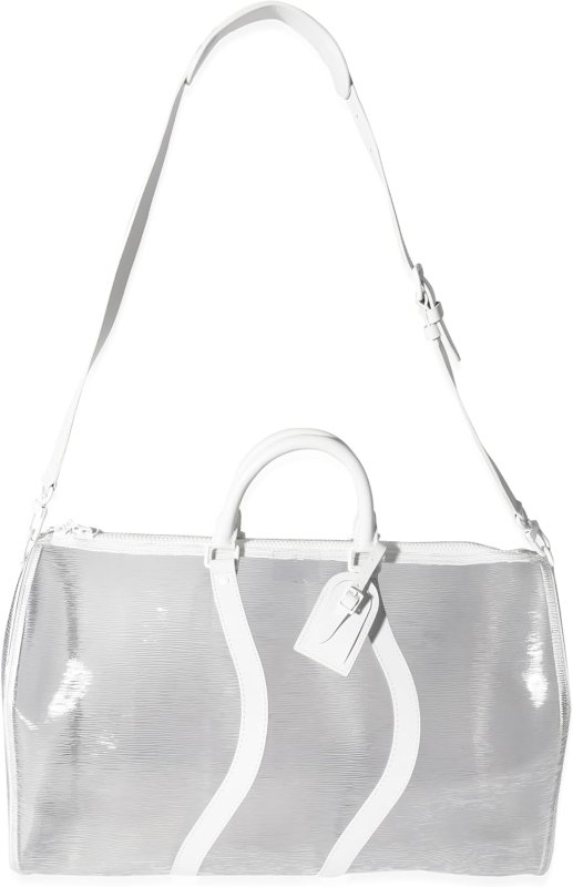 LOUIS VUITTON PRE-LOVED CLEAR EPI PVC WAVY KEEPALL BANDOULIèRE 50
