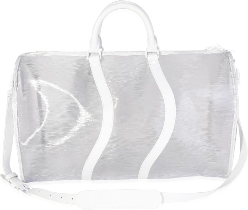 LOUIS VUITTON PRE-LOVED CLEAR EPI PVC WAVY KEEPALL BANDOULIèRE 50
