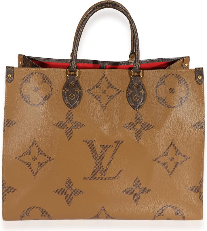 LOUIS VUITTON PRE-LOVED MONOGRAM & MONOGRAM REVERSE CANVAS ONTHEGO GM