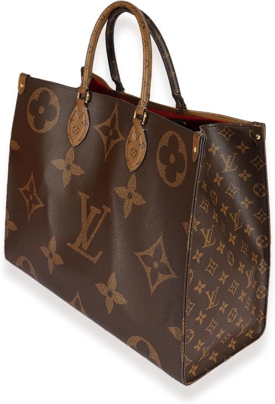 LOUIS VUITTON PRE-LOVED MONOGRAM & MONOGRAM REVERSE CANVAS ONTHEGO GM