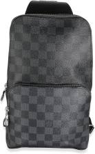 LOUIS VUITTON PRE-LOVED DAMIER GRAPHITE CANVAS AVENUE SLING BAG