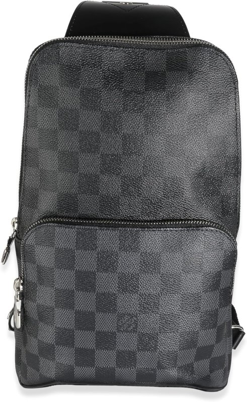 LOUIS VUITTON PRE-LOVED DAMIER GRAPHITE CANVAS AVENUE SLING BAG