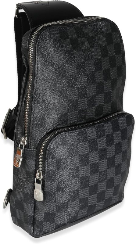 LOUIS VUITTON PRE-LOVED DAMIER GRAPHITE CANVAS AVENUE SLING BAG