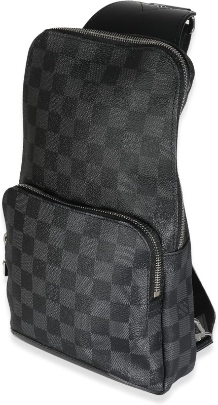 LOUIS VUITTON PRE-LOVED DAMIER GRAPHITE CANVAS AVENUE SLING BAG