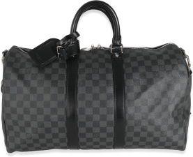 LOUIS VUITTON PRE-LOVED DAMIER GRAPHITE CANVAS KEEPALL BANDOULIèRE 45