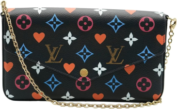 LOUIS VUITTON PRE-LOVED BLACK MULTICOLOR MONOGRAM CANVAS GAME ON FELICIE POCHETTE