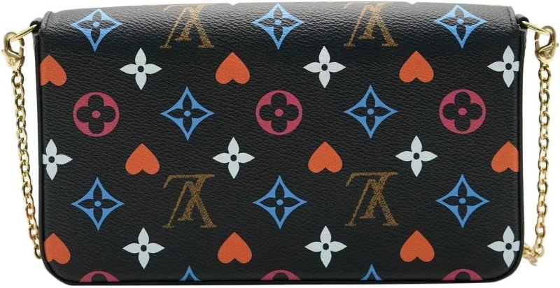LOUIS VUITTON PRE-LOVED BLACK MULTICOLOR MONOGRAM CANVAS GAME ON FELICIE POCHETTE