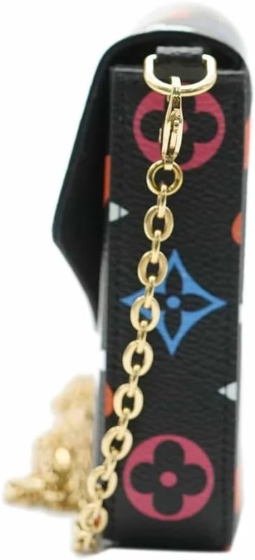 LOUIS VUITTON PRE-LOVED BLACK MULTICOLOR MONOGRAM CANVAS GAME ON FELICIE POCHETTE