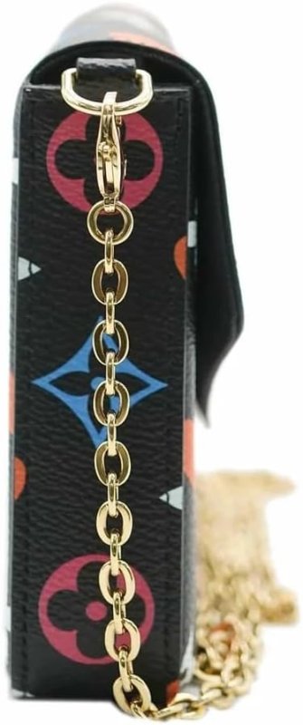 LOUIS VUITTON PRE-LOVED BLACK MULTICOLOR MONOGRAM CANVAS GAME ON FELICIE POCHETTE