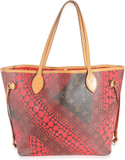LOUIS VUITTON PRE-LOVED X YAYOI KUSAMA MONOGRAM CANVAS RED INFINITY DOTS NEVERFULL MM