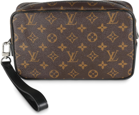 LOUIS VUITTON PRE-LOVED MONOGRAM MACASSAR CANVAS KASAI CLUTCH