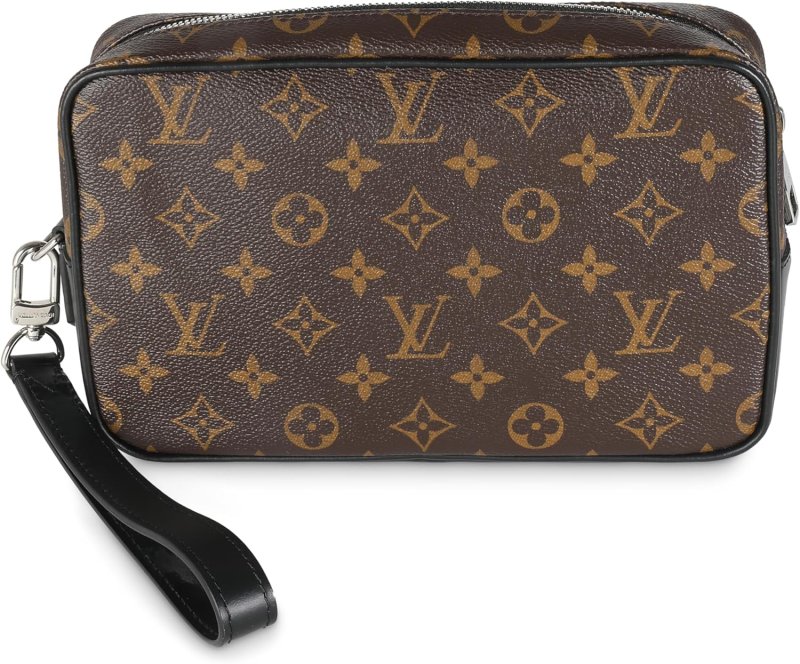 LOUIS VUITTON PRE-LOVED MONOGRAM MACASSAR CANVAS KASAI CLUTCH