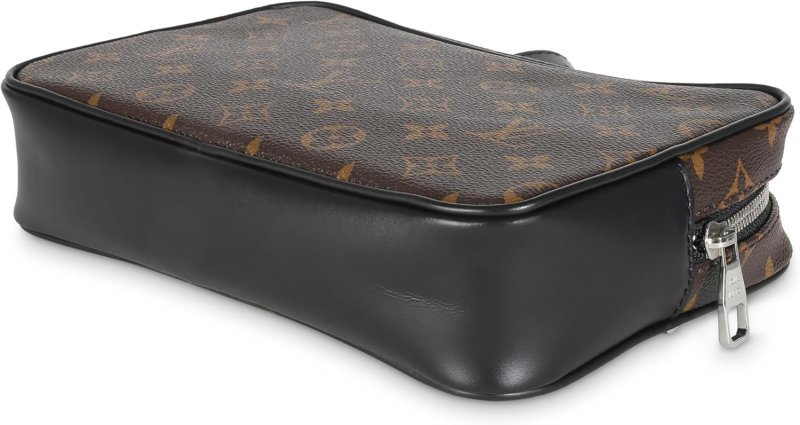 LOUIS VUITTON PRE-LOVED MONOGRAM MACASSAR CANVAS KASAI CLUTCH