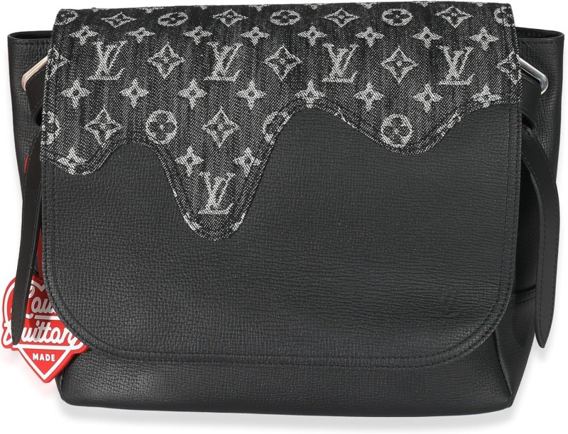 LOUIS VUITTON PRE-LOVED X NIGO BLACK MONOGRAM DENIM TAURILLON BESACE TOKYO MESSENGER