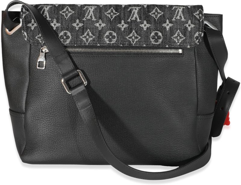 LOUIS VUITTON PRE-LOVED X NIGO BLACK MONOGRAM DENIM TAURILLON BESACE TOKYO MESSENGER
