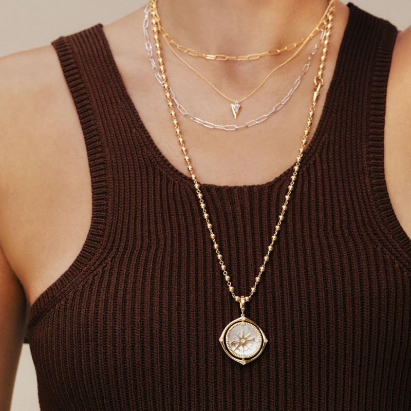 ANNOUSHKA B0BP2ZJLQZ GOLD CHARM NECKLACE