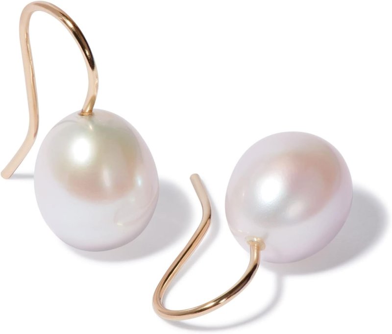 ANNOUSHKA BAROQUE PEARL DROP EARRINGS, 18CT YELLOW GOLD