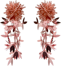 OSCAR DE LA RENTA LEAF TASSEL EARRINGS