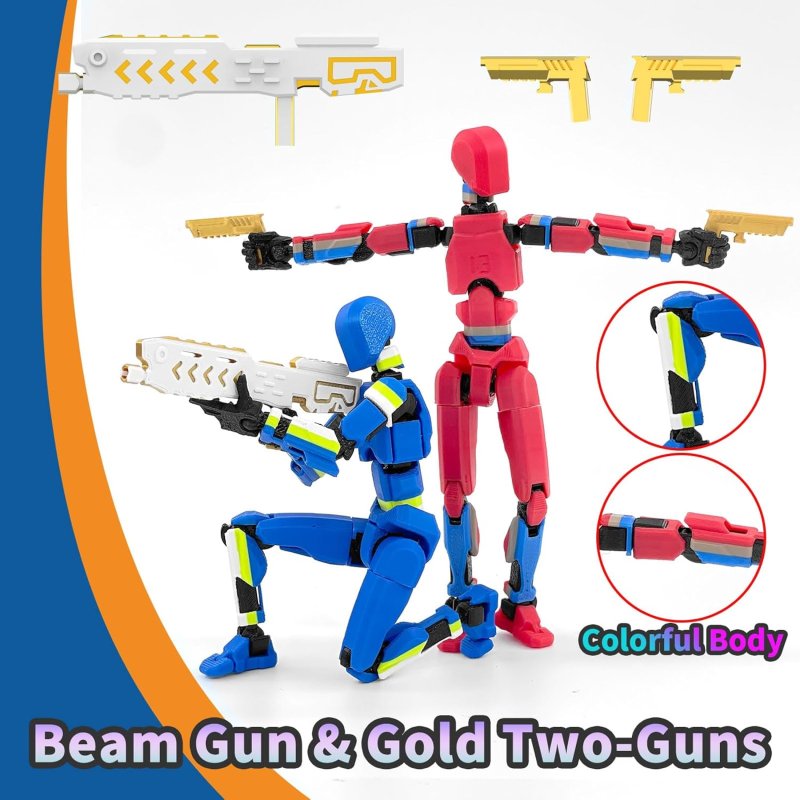 T13 ACTION FIGURE ASSEMBLED MULTI-COLORED TITAN 13 SET WITH LASER SABER 3D PRINTED T13 LUCKY ROBO DUMMY NOVA 13 FIGURES