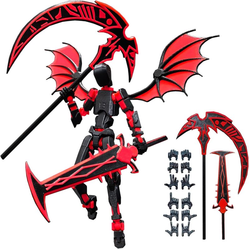 T13 ROBOT ACTION FIGURE SET TITAN LUCKY RED COLLECTORS DESKTOP DECORATIONS