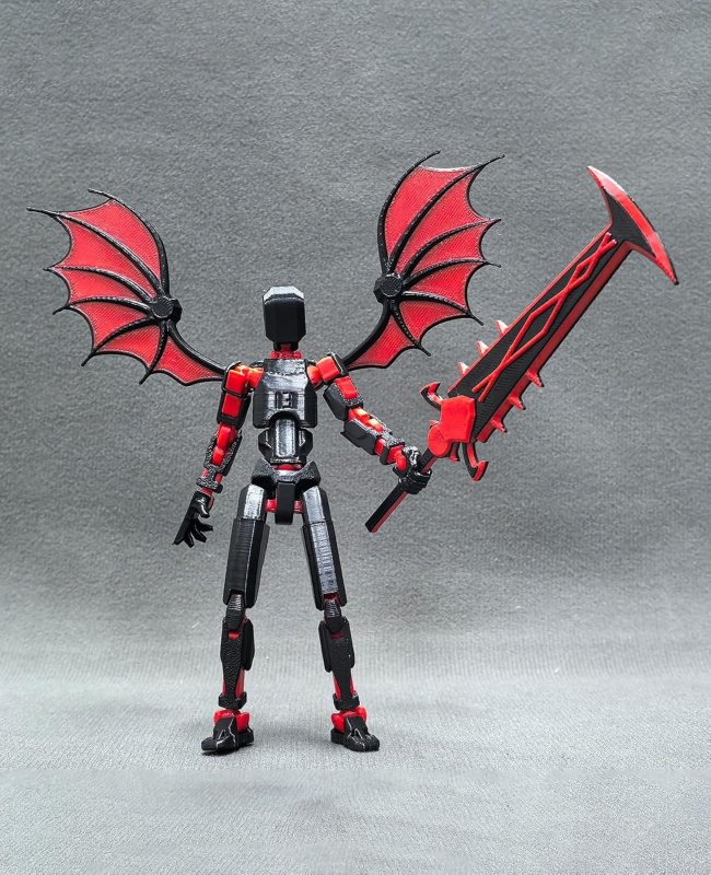 T13 ROBOT ACTION FIGURE SET TITAN LUCKY RED COLLECTORS DESKTOP DECORATIONS