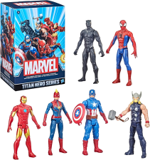 MARVEL TITAN HERO SERIES 6-PACK ACTION FIGURES 12-INCH TOYS MARVEL COMICS KIDS 4+