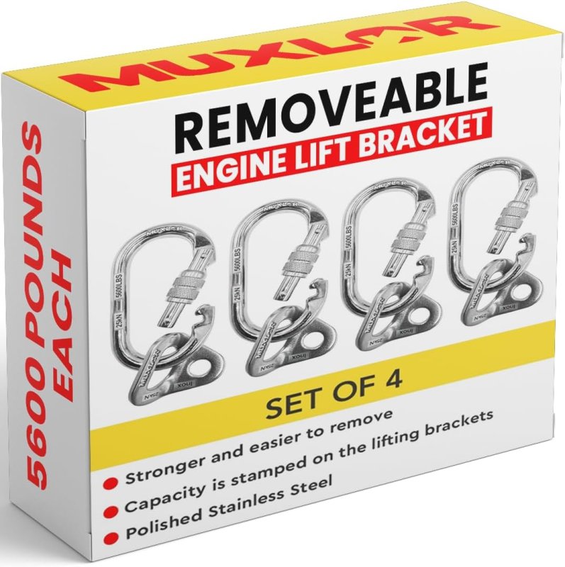 5600 LB REMOVABLE ENGINE LIFT BRACKET FOR CRATE ENGINE HOIST ENGINE LIFT PLATE LIFTING CHAINS ENGINE SUPPORT BAR TRANSMISSION JACK ADAPTER TRUCK CRANE LIFTING SLING