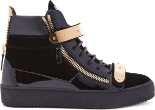 GIUSEPPE ZANOTTI 9 BLACK WOMEN'S HIGH-TOP SNEAKERS