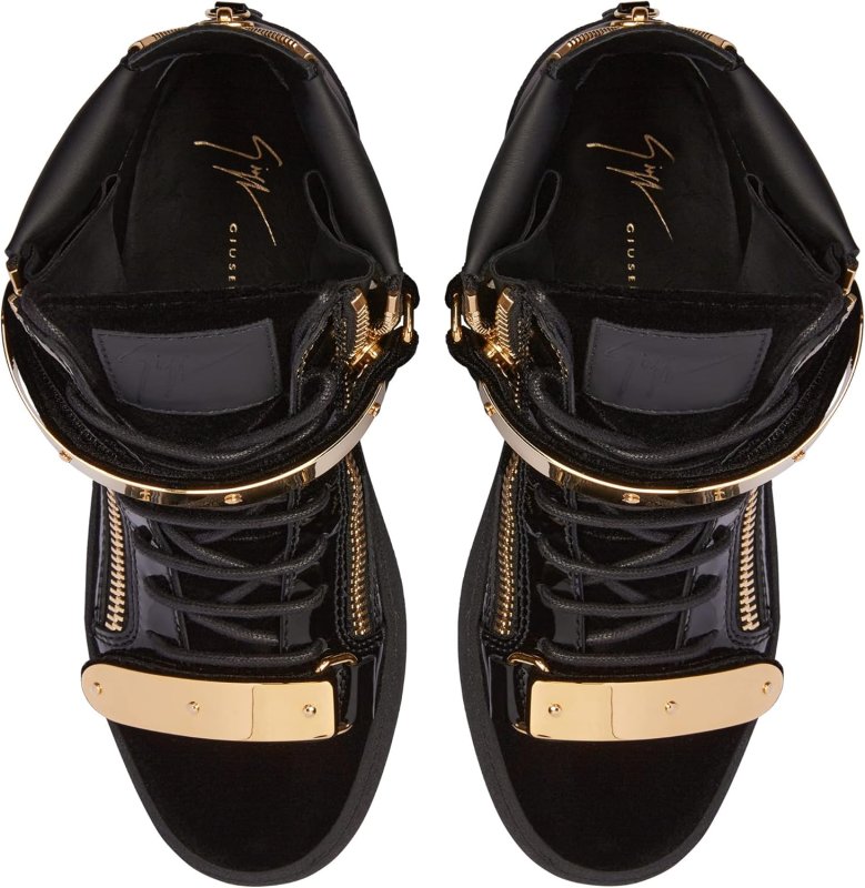GIUSEPPE ZANOTTI 9 BLACK WOMEN'S HIGH-TOP SNEAKERS