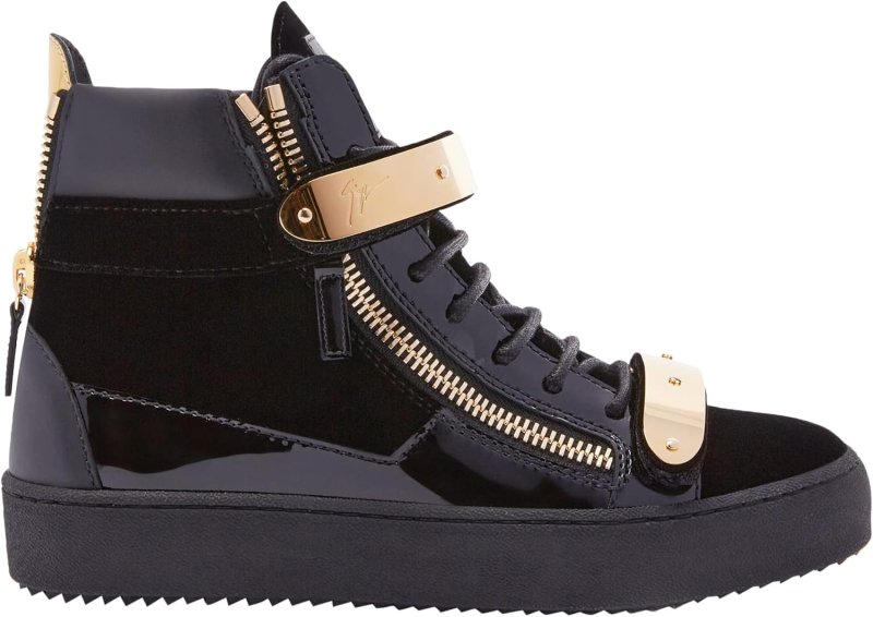 GIUSEPPE ZANOTTI 9 BLACK WOMEN'S HIGH-TOP SNEAKERS
