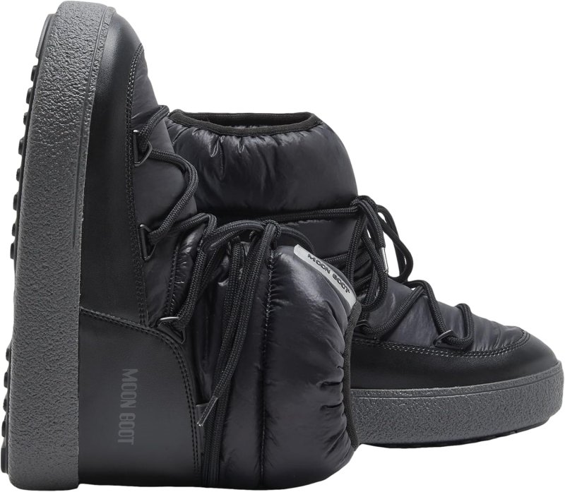 MOON BOOT 6 WOMEN 5 MEN BLACK WATERPROOF SNOW BOOTS
