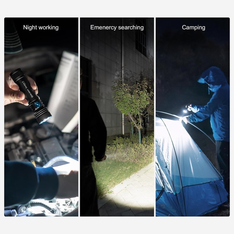 OLIGHT SEEKER 4 RECHARGEABLE BRIGHT FLASHLIGHTS 3100 LUMENS HIGH POWERFUL FLASH LIGHT WITH USB-C CHARGING 400 METERS LONG RAGE LED FOR EMERGENCY CAMPING AND LAW ENFORCEMENT MATTE BLACK