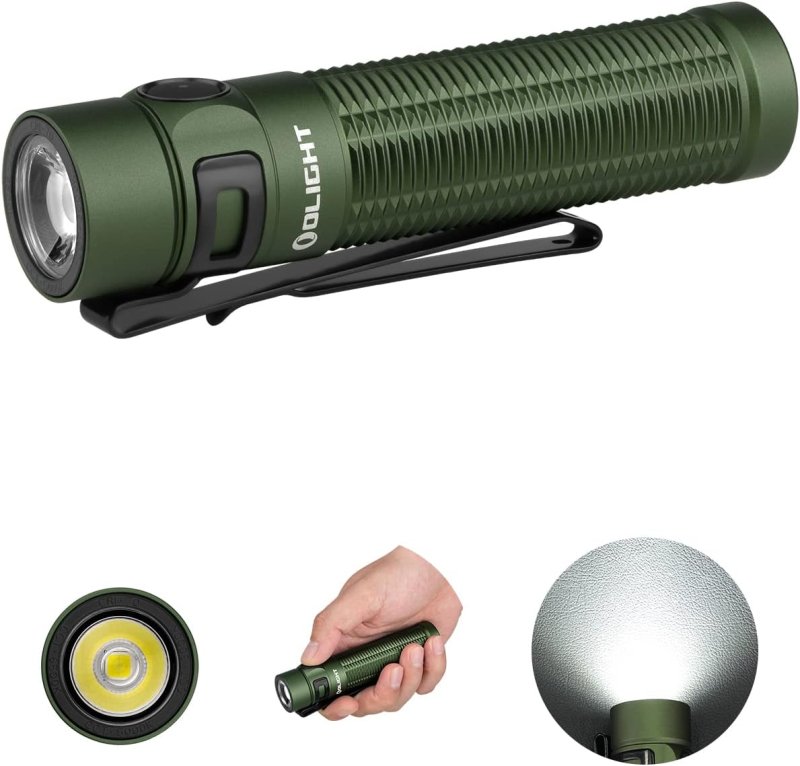 OLIGHT BATON3 PRO MAX 2500 LUMENS RECHARGEABLE EDC FLASHLIGHTS SAFETY SENSOR POCKET LIGHT CAMPING HIKING EMERGENCY COOL WHITE LIGHT 5700~6700K