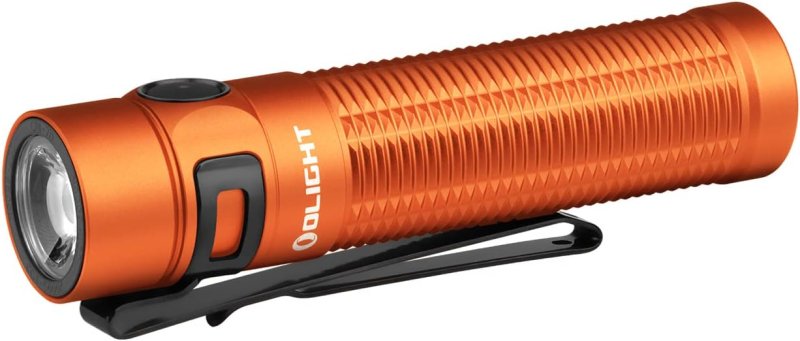 OLIGHT BATON3 PRO MAX FLASHLIGHT RECHARGEABLE COMPACT EDC SAFETY PROXIMITY SENSOR 2500 LED HIGH LUMENS CAMPING HIKING EMERGENCY ORANGE COOL WHITE