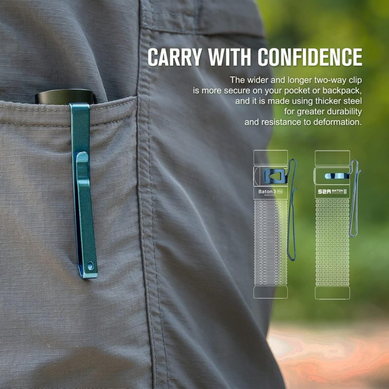 OLIGHT BATON3 PRO 1500 LUMENS EDC RECHARGEABLE FLASHLIGHTS WITH MCC3 L-SHAPE STAND HIGH PERFORMANCE LED LIGHT FOR CAMPING AND EMERGENCY COOL WHITE LIGHT 5700~6700K