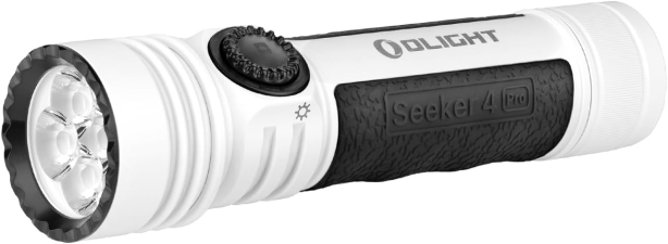 OLIGHT SEEKER 4 PRO RECHARGEABLE FLASHLIGHTS 4600 LUMENS HIGH POWERFUL BRIGHT LIGHT USB C HOLSTER WATERPROOF IPX8 FOR EMERGENCIES CAMPING SEARCHING WHITE