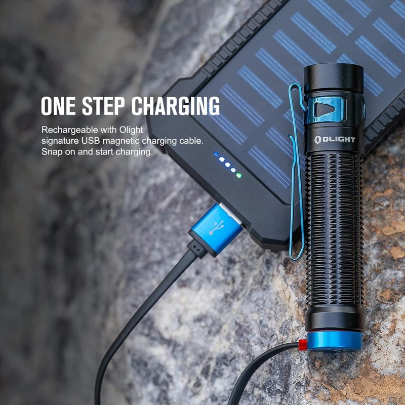OLIGHT BATON3 PRO 1500 LUMENS EDC RECHARGEABLE FLASHLIGHTS WITH MCC3 L-SHAPE STAND HIGH PERFORMANCE LED LIGHT FOR CAMPING AND EMERGENCY COOL WHITE LIGHT 5700~6700K