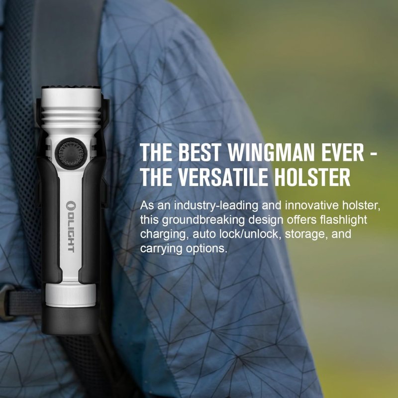 OLIGHT SEEKER 4 PRO RECHARGEABLE FLASHLIGHTS 4600 LUMENS HIGH POWERFUL BRIGHT LIGHT USB C HOLSTER WATERPROOF IPX8 EMERGENCIES CAMPING SEARCHING WHITE