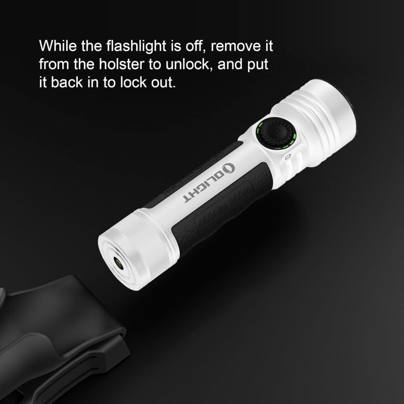 OLIGHT SEEKER 4 PRO RECHARGEABLE FLASHLIGHTS 4600 LUMENS HIGH POWERFUL BRIGHT LIGHT USB C HOLSTER WATERPROOF IPX8 EMERGENCIES CAMPING SEARCHING WHITE